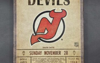 New Jersey Devils Sports Sign