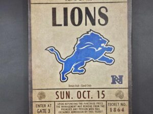 Detroit Lions Sports Sign