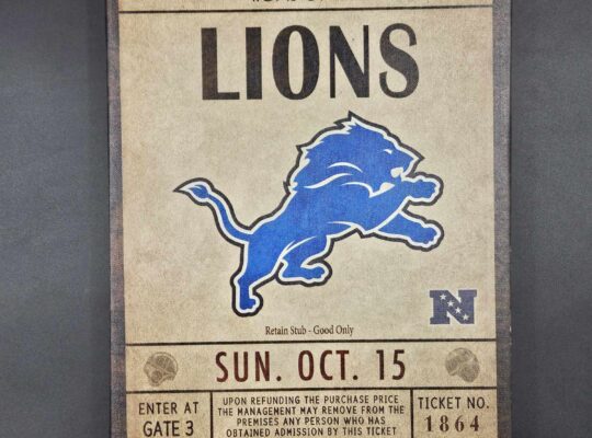 Detroit Lions Sports Sign