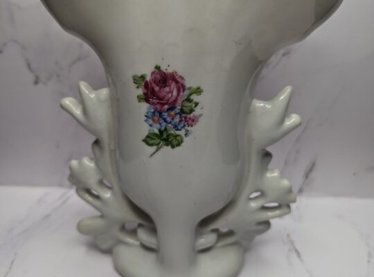 Vintage Moss Rose French Wedding Pedestal VAS