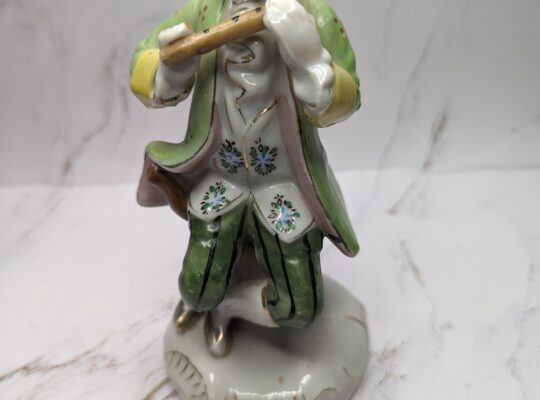 Vintage Victorian Era Man Figure Playing Flut