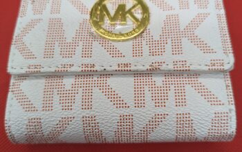 White/Gold Mk Wallet