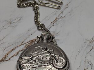 Vintage Alloy Motorcycle  Pocket Watch