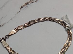 ITALIAN  STERLING SILVER BRAIDED BRACELET
