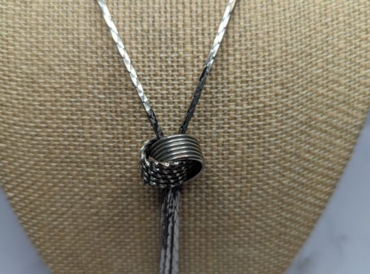 Wheat Link Love Knot Necklace