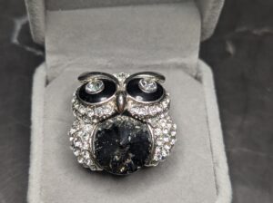 Owl Simulated Diamond Ring